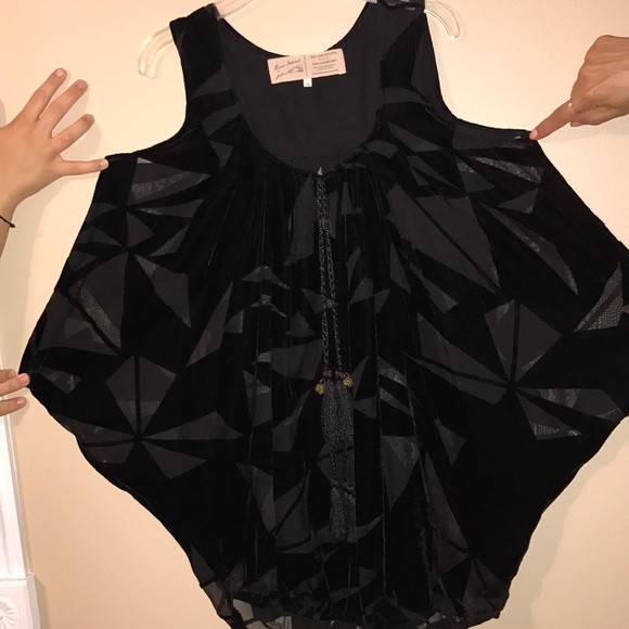 River Island Tops - River Island: Black top, see-through pattern
